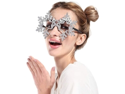 Vasos Navideños Decorativos Con Purpurina, Montura Elegante, Accesorio Para Fiestas, Paquete De 2 Unidades, Talla Única Para Adultos Y Adolescentes.