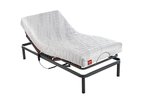 Juego de Cama y Colchón Articulados PIKOLIN (105x200cm - Viscoelástica y Metal - Gris)
