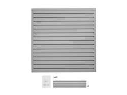 Paneles de pared Succebuy de 1,2 x 1,2 m, de PVC gris, para garaje, con diseño modular.