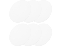 6 Placas Difusoras Redondas Blancas De Policarbonato Para Focos Led Empotrables, Transmisión Antirreflejo.