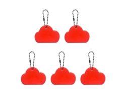 Colgante reflectante de alta visibilidad y colores vivos con clip portátil para mochila, ideal para la seguridad en vehículos (naranja y rojo).