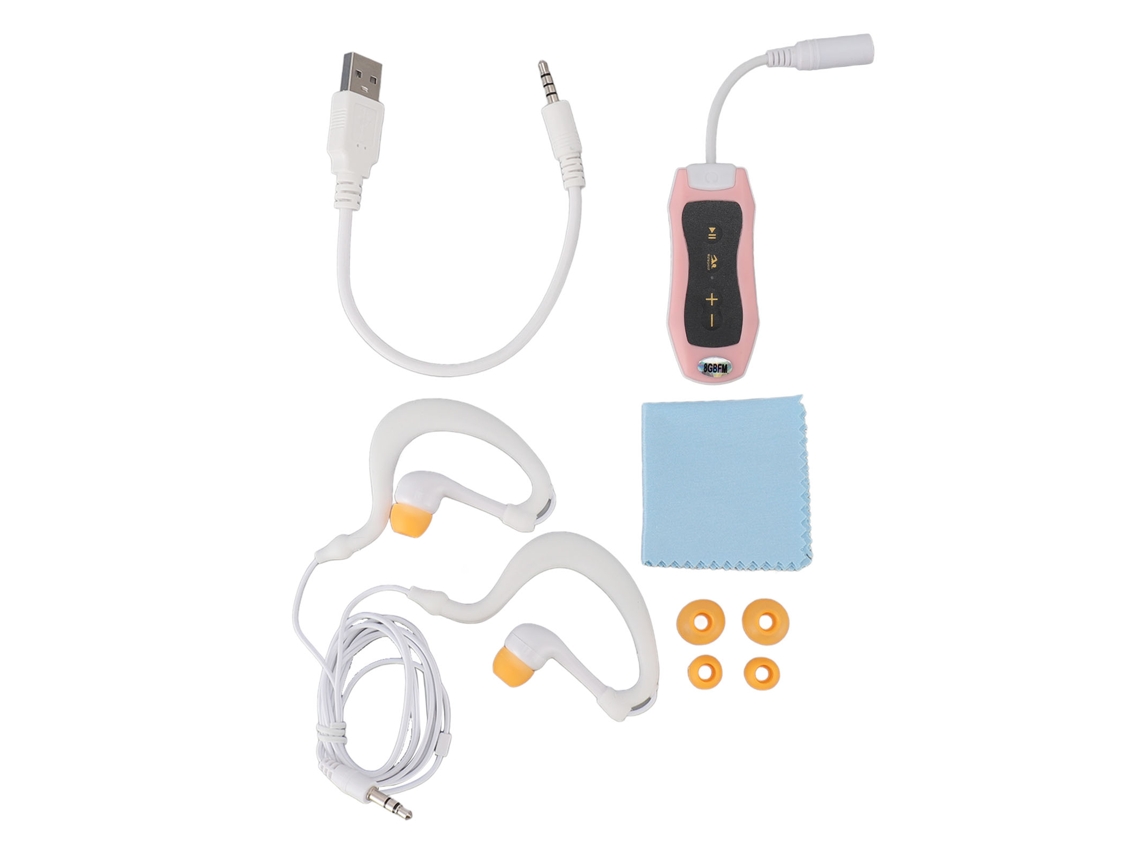 Reproductor Mp3 Ipx8 Resistente Al Agua, Recargable, Usb 2.0, Con Auriculares Impermeables Para