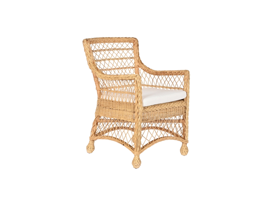 Sillon Ratán Con Cojin Natural 56x63x86cm