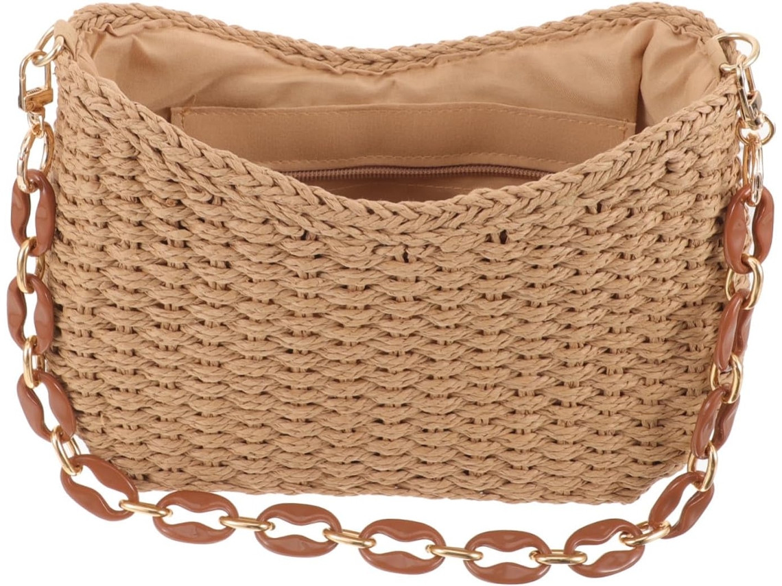 Bolsa De Palha Feminina, Bolsa De Ombro De Verão, Carteira Versátil