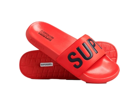 Code Core Chanclas Veganas para Piscina Rojo EU 42-43 Hombre SUPERDRY