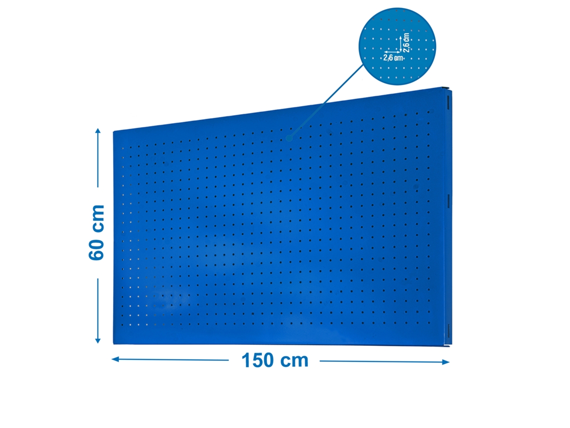 Panel perforado Panel Perforado 1500x600mm Azul