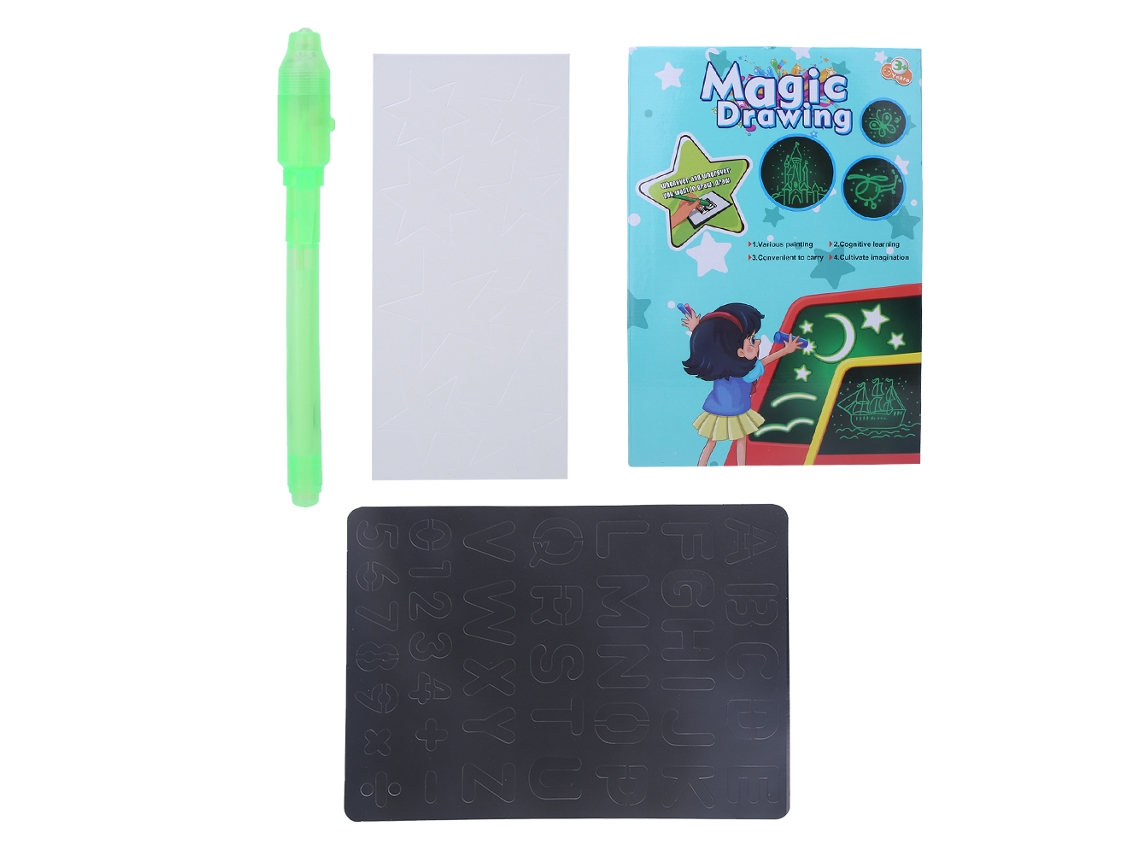 Rebe-tableta Doodle 3d Com Luz Fluorescente Para Crianças Brinquedo Educativo Inicial Azul M