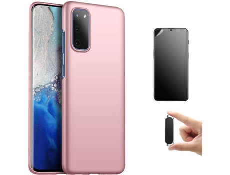Kit Carcasa, Protector Y Soporte Samsung S20 Plus Ultimatte Turtleshell Rosa