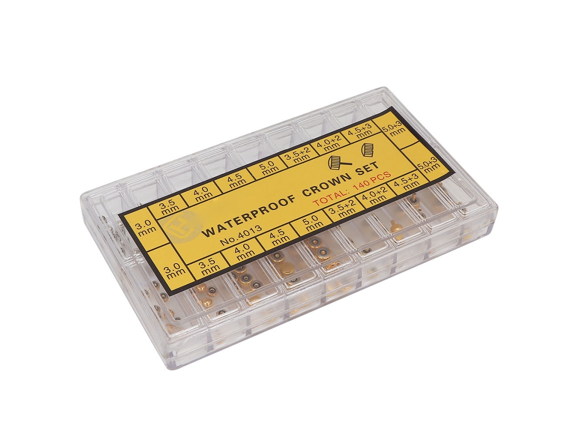 Piezas para botones de reloj, 140 unidades/caja para reparación de relojes