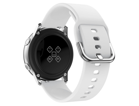 Correa de Silicona 20mm para Samsung Galaxy Watch4 Classic 46mm 42mm/Watch4 44mm 40mm/Watch Active 2/Garmin Vivomove3 - blanco