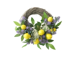 Guirnalda decorativa para dintel de puerta, lavanda y limón.
