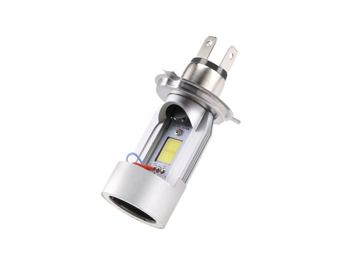 Bombilla Led H4 Para Faro De Motocicleta, Luz Alta/baja Con Aro De Luz Diurna, 25 W, 3000 Lúmenes, Superbrillante, 6000 K.
