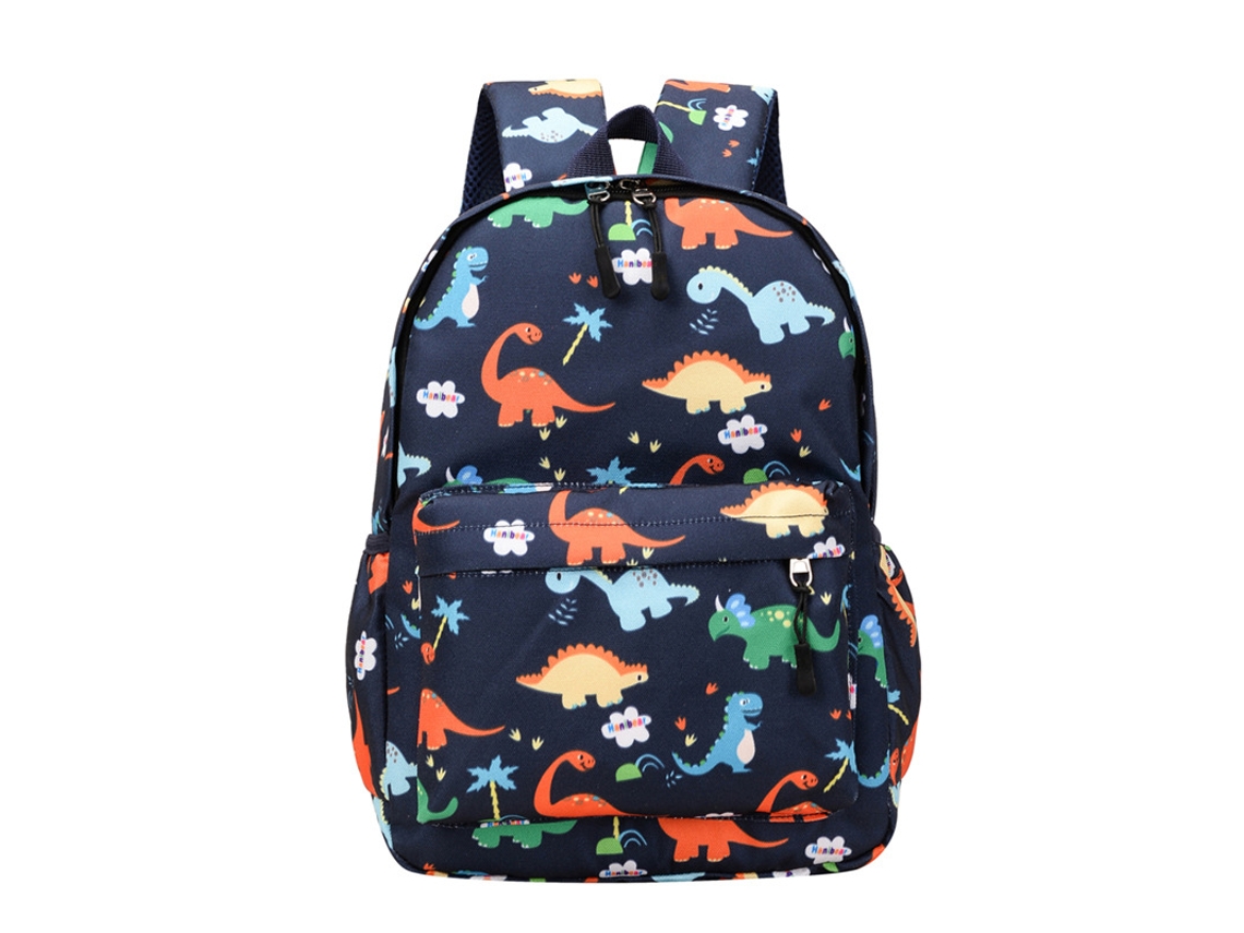 Mochila Para Niños Dinosaurio, Correas De Hombro Ajustables - Mochila Para Niños Y Niñas Azul Oscuro CHRUI