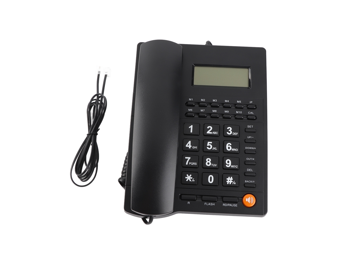 Teléfono Fijo De Escritorio Con Brillo Ajustable En 5 Niveles, Identificador De Llamadas Lcd, Para Uso Doméstico Y Hotelero.