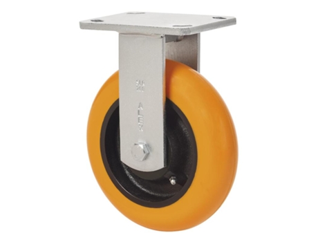 Rueda fija 17slr150-huab hierro-poliur.naranja eje bolas balona ALEX