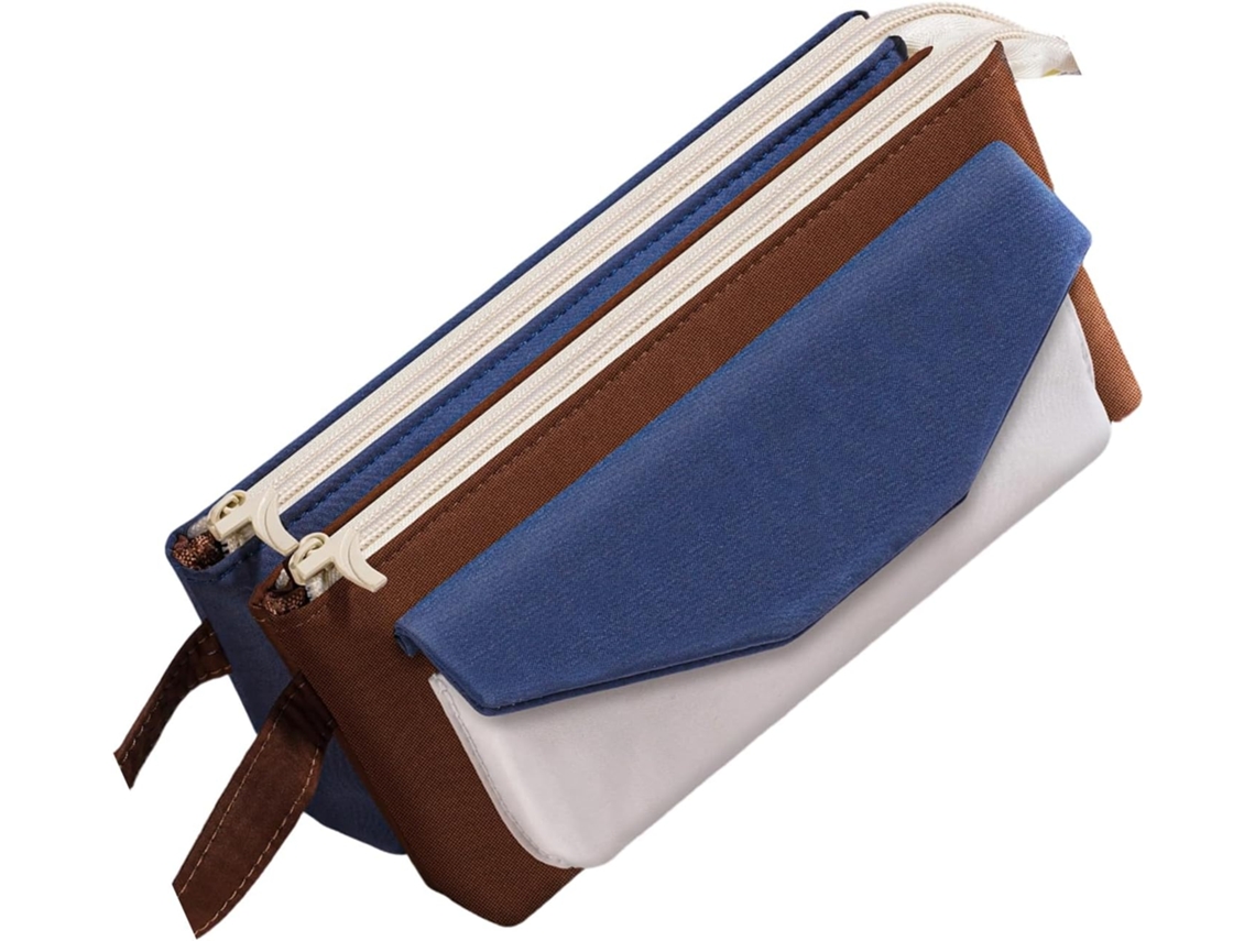 Estuche Para Lápices De Doble Capa De Gran Capacidad Con Cremallera Suave.