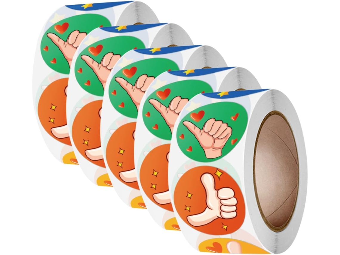 Rolos De Adesivos De Recompensa Para Meninos E Meninas, De Incentivo Os Dedos, Motivacionais Professores E