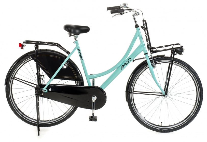 Amigo Eclypse – bicicleta ciudad mujer 28 pulgadas adecuado partir 175 185 cm freno mano contrapedal portaequipajes delantero iluminación y