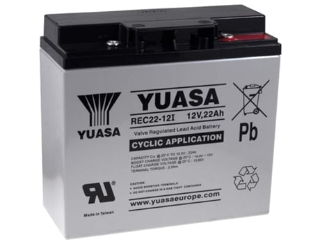 Batería YUASA para Panasonic LC-X1220P / Varta 519901 12V 22Ah cíclica