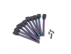 Yncm2026-10 Piezas Cable Conector Hembra Macho 4 Pin Para Tira Led Smd 3528 5050