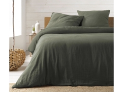 Sábanas de gasa de algodón color caqui 240 x 260 cm Promo Linge