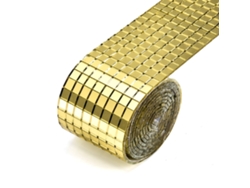 2026-pegatina De Pared Autoadesiva 1m Para Baño, Vinilo De Vidrio Diy, Decoración Hogar, Oro
