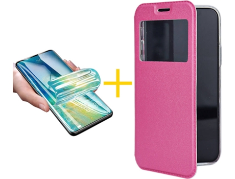 Carcasa + Protector de Pantalla para Samsung Galaxy S21 Plus 5G ACCETEL Rosa