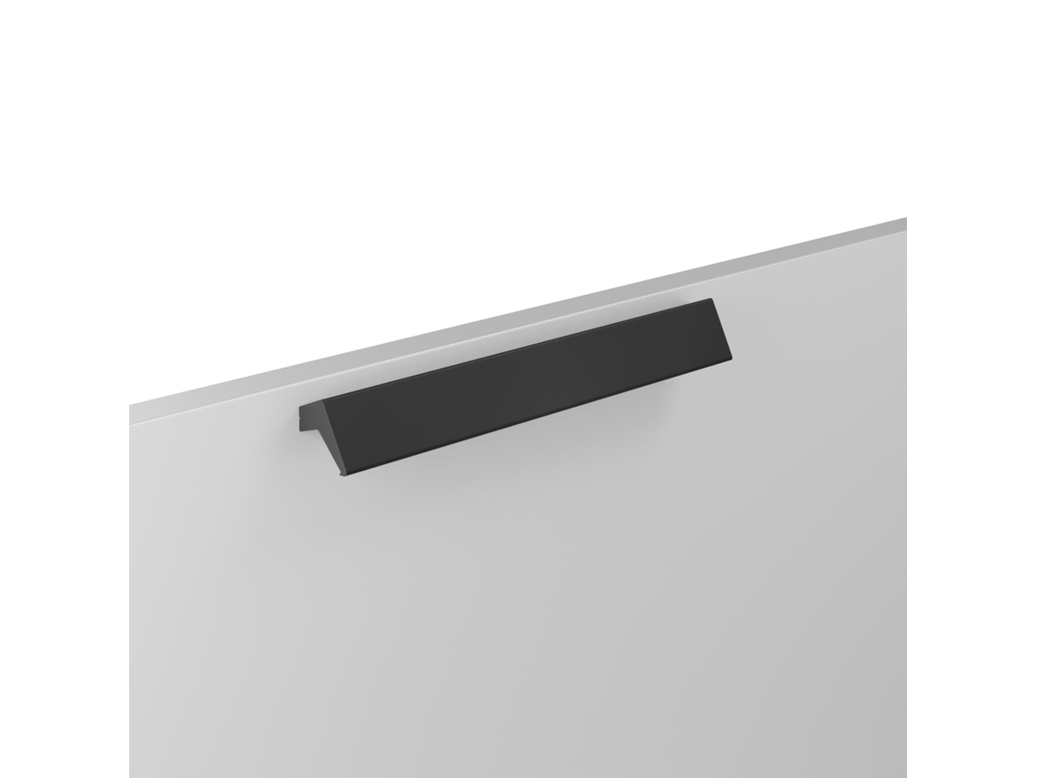 Tirador En Mueble En Zamak Distancia Entre Ejes En 160 Mm Acabado En Barniz Negro Mate