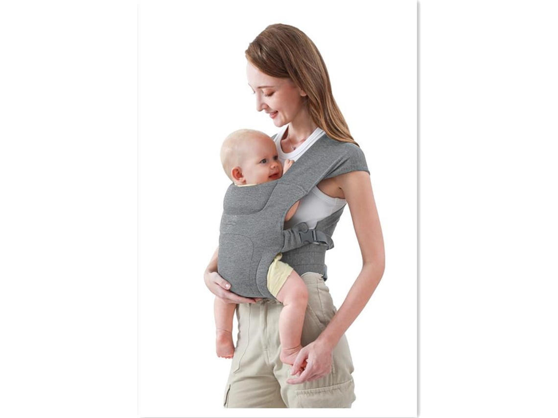 Portabebés Para Recién Nacidos Hasta 12 Kg, Con Soporte Lumbar Mejorado, Gris Claro Chrui