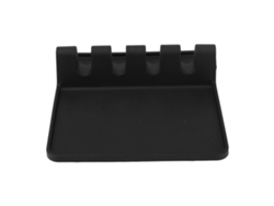 Reposo De Utensilios De Silicona Multifuncional Con Almohadilla Anti-goteo Para Encimera De Cocina Negro