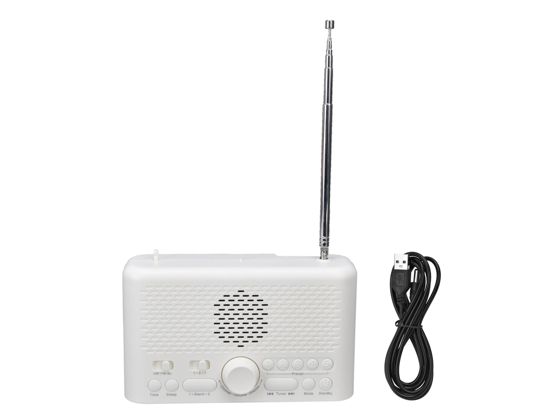 Reloj Despertador Con Radio Fm, Unidad Usb, Altavoz Bluetooth Y Pantalla Led Multifuncional Para El Hogar Y Los Viajes.