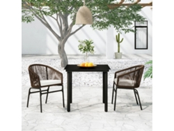 Juego de comedor de jardín de 3 piezas marrón Wsd398188 Lovely Home