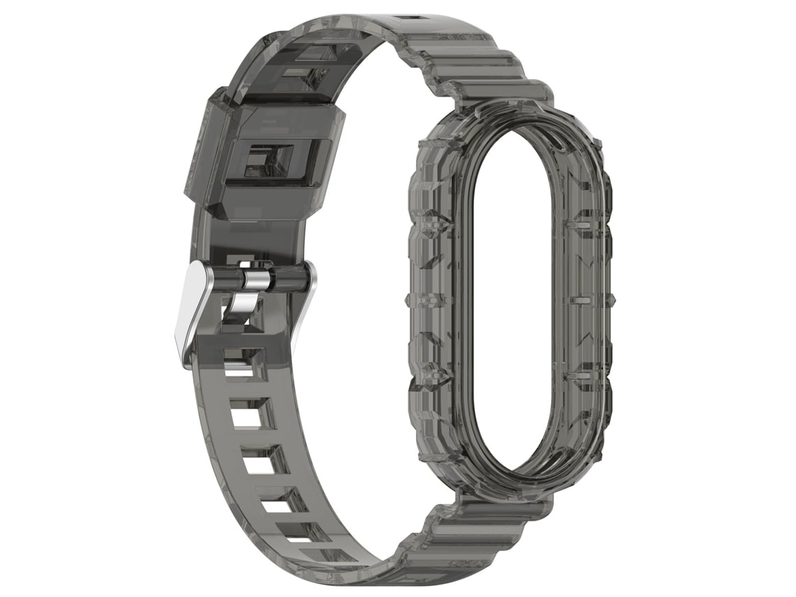 Pulsera Para Xiaomi Mi Band 8 Correa Transparente Integrada Chennnls Negro Transparente