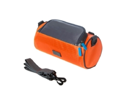 Bolsa Delantera Impermeable Para Bicicleta Con Pantalla Táctil Y Franjas Reflectantes Naranjas.