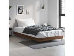 Estructura De Cama Sin Colchón Madera Marrón Roble 90x190 Cm