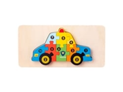 Rompecabezas De Madera 3d Con Forma De Coche, Juguete Educativo Para Niños.