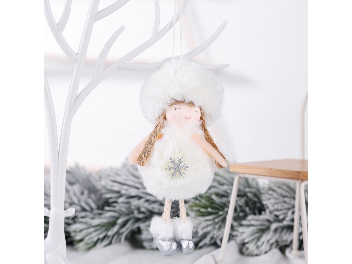 Adorno de ángel de peluche para el árbol de Navidad