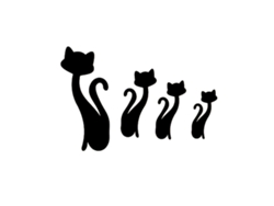Adesivos Rebe para decoração de parede com espelho em formato de gato, faça você mesmo, para sala de estar, quarto ou casa, preto.