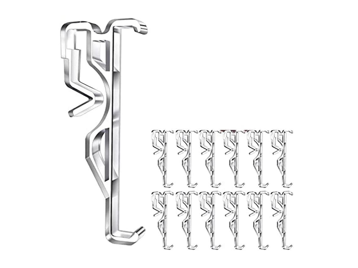 Rebe-clips Para Cortinas De Persianas Horizontales, Clips De Plástico Transparente Para Valance, 12 Unidades, 2.5 Pulgadas Transparente