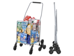 Carrito de compras plegable con ruedas Succebuy de 45 l para subir escaleras