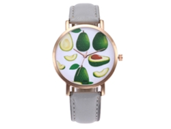Reloj De Pulsera Zhoulianfa Para Mujer De Piel Sintética Con Esfera Redonda Y Movimiento De Cuarzo Gris.