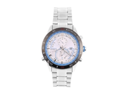 Reloj Analógico De Cuarzo Para Hombre Con Fecha Y Brazalete De Acero Inoxidable (esfera Blanca)