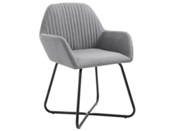 Sillas de comedor 4 piezas Tela gris claro MAISON EXCLUSIVE