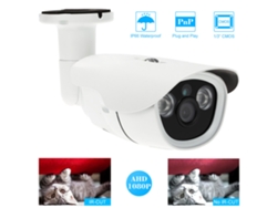 Cámara de seguridad CCTV inalámbrica HD 1080p con visión nocturna, resistente al agua para uso en interiores y exteriores.