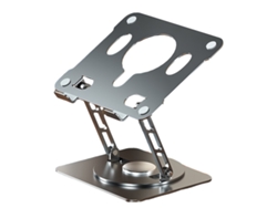 Soporte Para Portátil (negro) Con Base Giratoria De 360°, Totalmente Plegable
