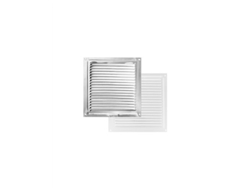 Rejilla plana de aluminio blanco de 20x20 cm - Ventilación interna/externa, fácil instalación, duradera, moderna - Marca