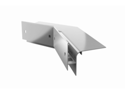 Esquina interna de aluminio Renoplast® 135° para perfil de alero W30r gris  Acabado de terrazas en balcones  Suelos elevados ventilados
