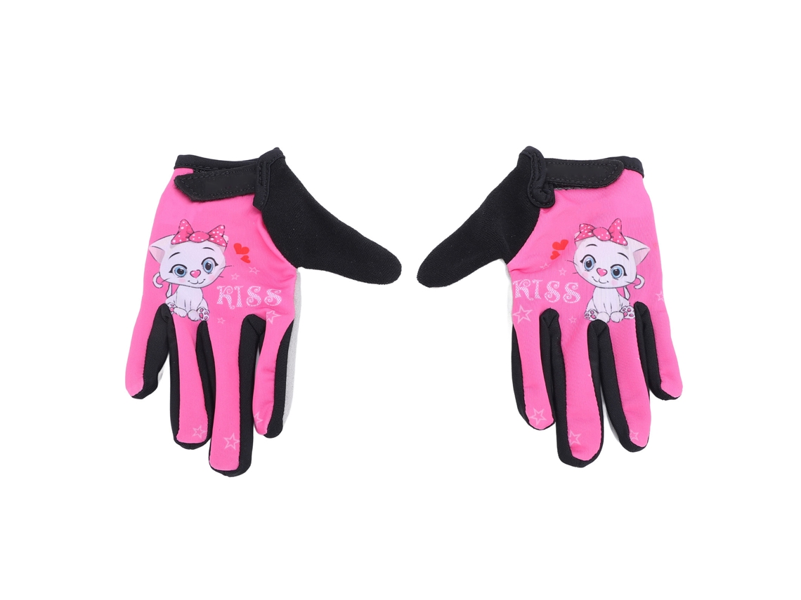 Luvas de ciclismo infantis Bj com dedos completos, resistentes ao desgaste e respiráveis, para patinete e bicicleta, tamanhos G e GG.