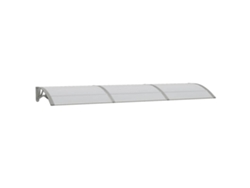 Maison Exclusive - Marquesina De Puerta Policarbonato Gris 300x75 Cm