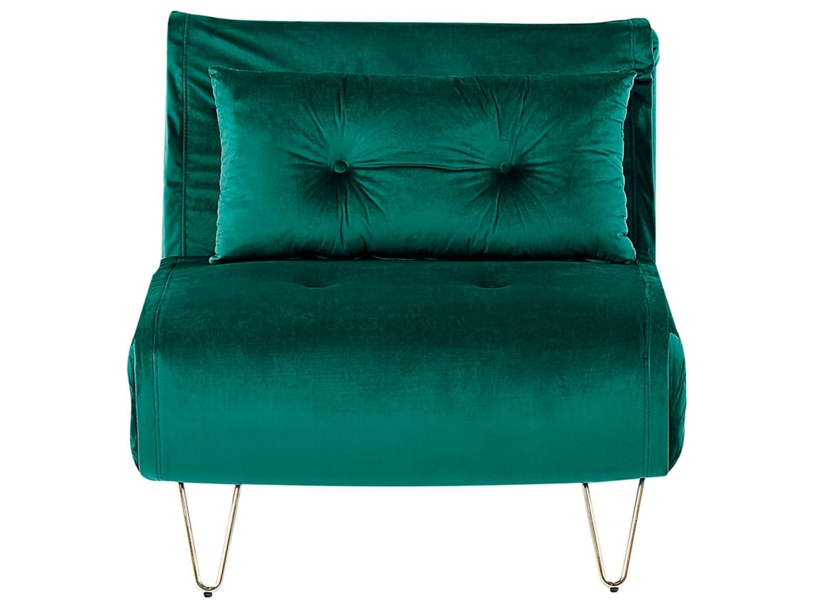 Sofá cama BELIANI Vestfold de Terciopelo Verde 85x78x81